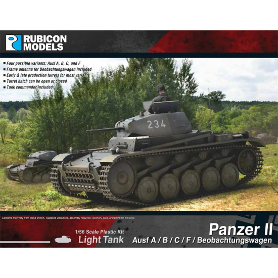 Rubicon models 280112 - Panzer II Ausf. A/B/C/F – Lekki Czołg Niemiecki WWII